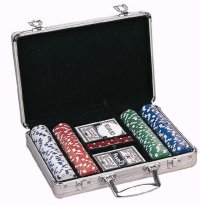 Набор для покера 200 фишек в кейсе с номиналом