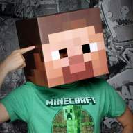 Картонная Маска Стива из Minecraft, с ламинацией - Картонная Маска Стива из Minecraft, с ламинацией